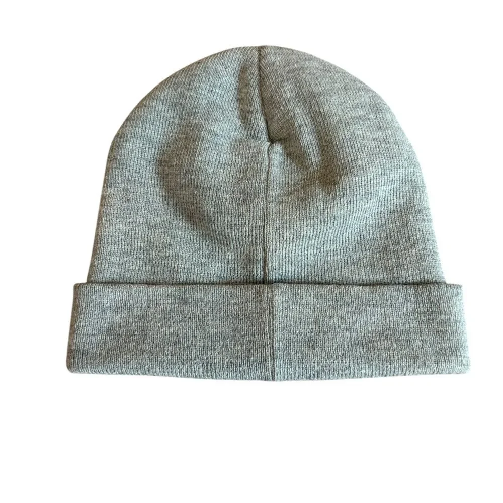 Levis Youth Beanie Hat Heather Gray Red Logo Patch